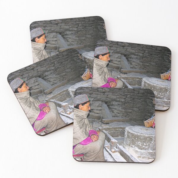 Item preview, Himalayan Woman Milling Archaic Grain Hand Grinding Millstones designed and sold by worldways.