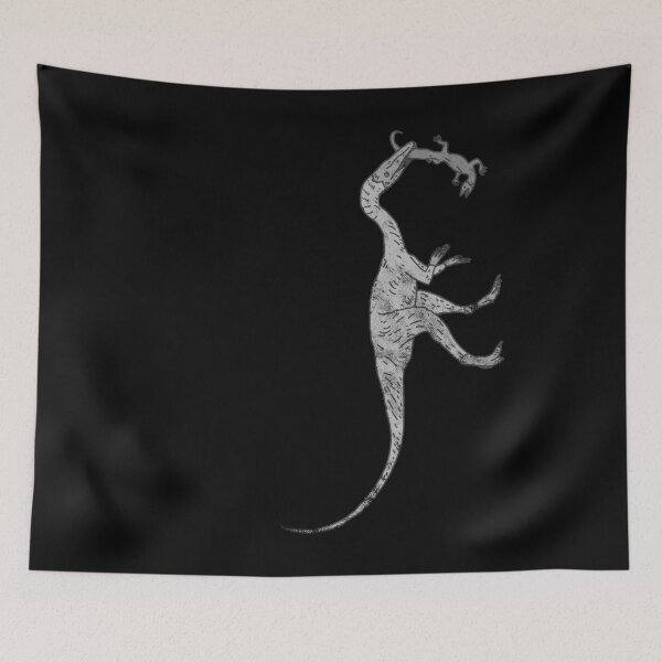 Item preview, Distressed Coelophysis - B&W Dinosaur Species - Reptile designed and sold by DeWinnes.