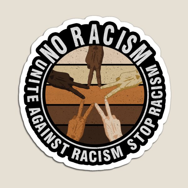 Vista previa del artículo con la obra «racismo en una frase Unidos contra el racismo», diseñado y vendido por aref54311.