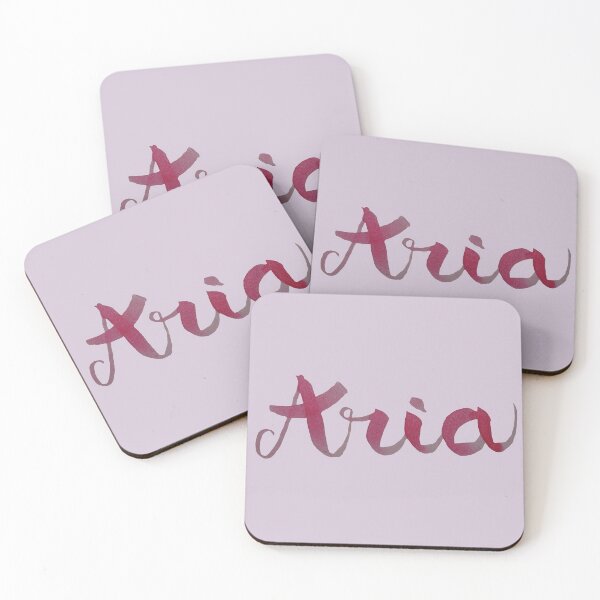 Item preview, Aria, hand lettered in pink designed and sold by Melindrea.