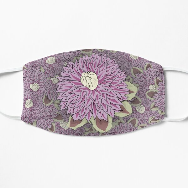 Cute Clematis (Purple Flower) Flat Mask