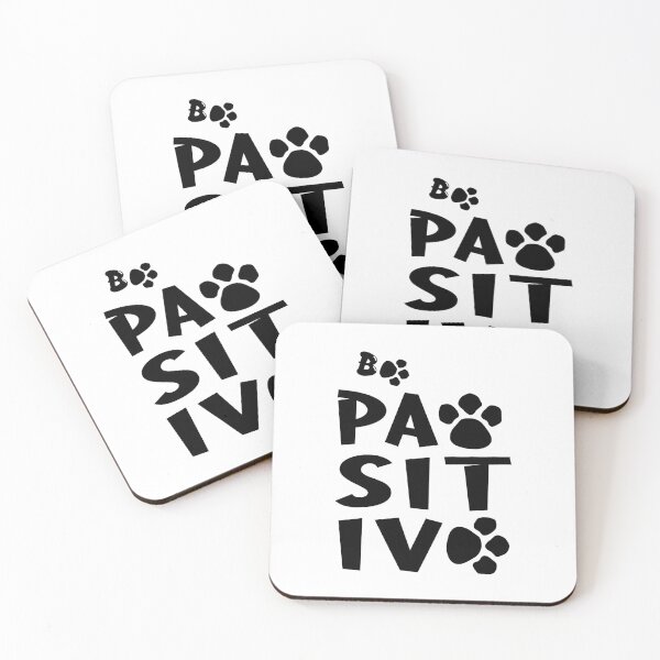 Item preview, Staying Positive with Happy Thoughts for animal lovers (Black on White) designed and sold by yappei.