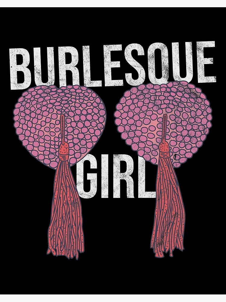 Burlesque - Burlesque Girl Text - Nipple Tassels - Burlesque - Sticker