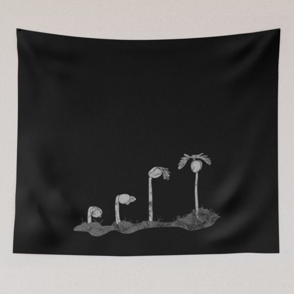 Item preview, Distressed Botany - B&W Growing Plant - Environmental designed and sold by DeWinnes.