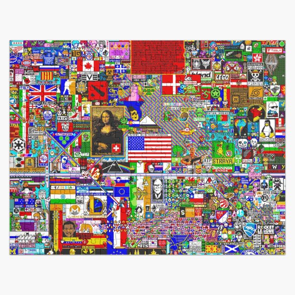 r/place Reddit Place Cleaned High-Resolution Jigsaw Puzzle