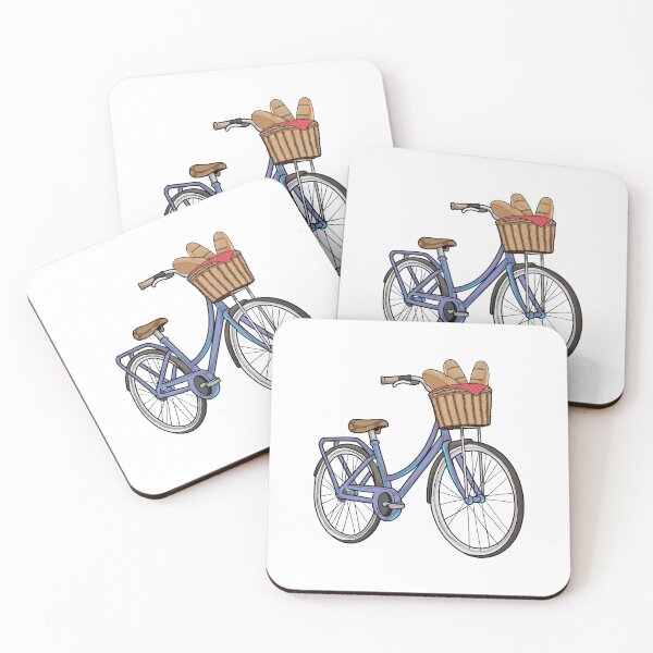 Item preview, Women's bike with Basket & Bread designed and sold by Snabdesign84.