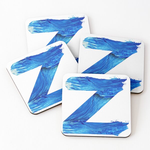 Item preview, Blue watercolor painted letter Z designed and sold by Artsy Corner.