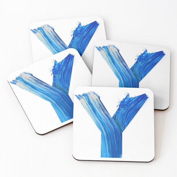 Item preview, Blue watercolor painted letter Y designed and sold by Artsy Corner.