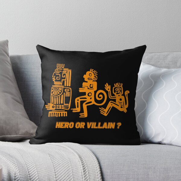 hero or villain Throw Pillow