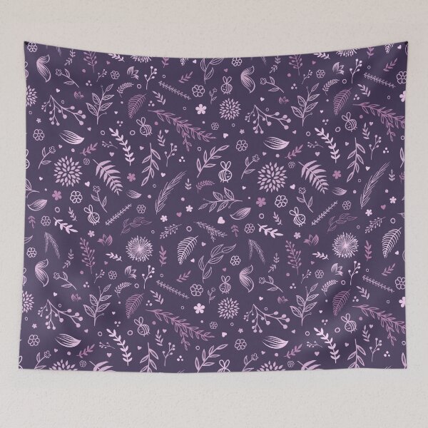 Item preview, FLORAL PATTERN, PURPLE SPRING FLORAL GARDEN BY SUBGIRL designed and sold by SUBGIRL.