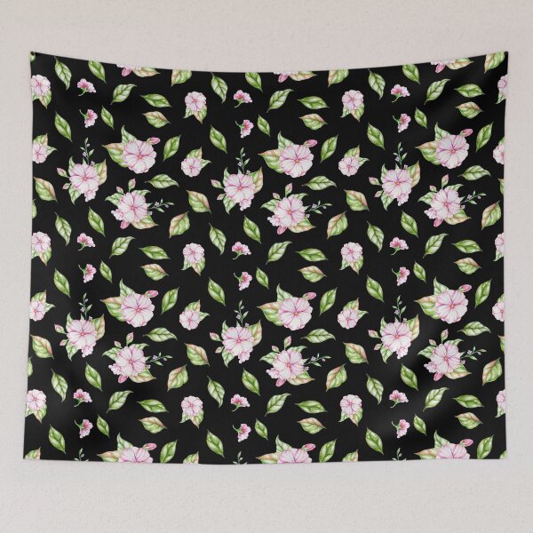 Item preview, Pink Flowers and Leaves designed and sold by Printedarts.
