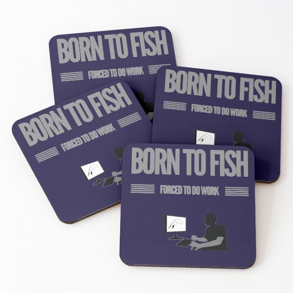 Item preview, Born to fish, forced to do work designed and sold by BassHookTees.