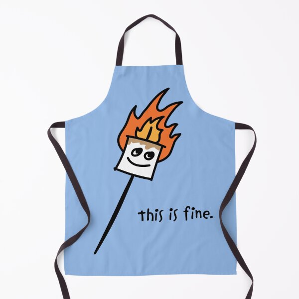 Item preview, "This is Fine" Marshmallow on Fire designed and sold by anamichele.
