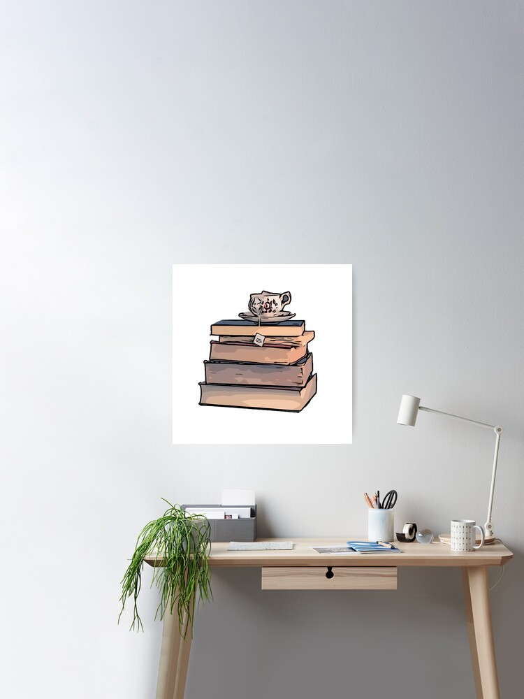 Stack of books Sticker for Sale by AthenaPlays