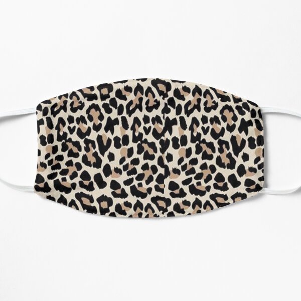 Leopard Print Black Brown Flat Mask