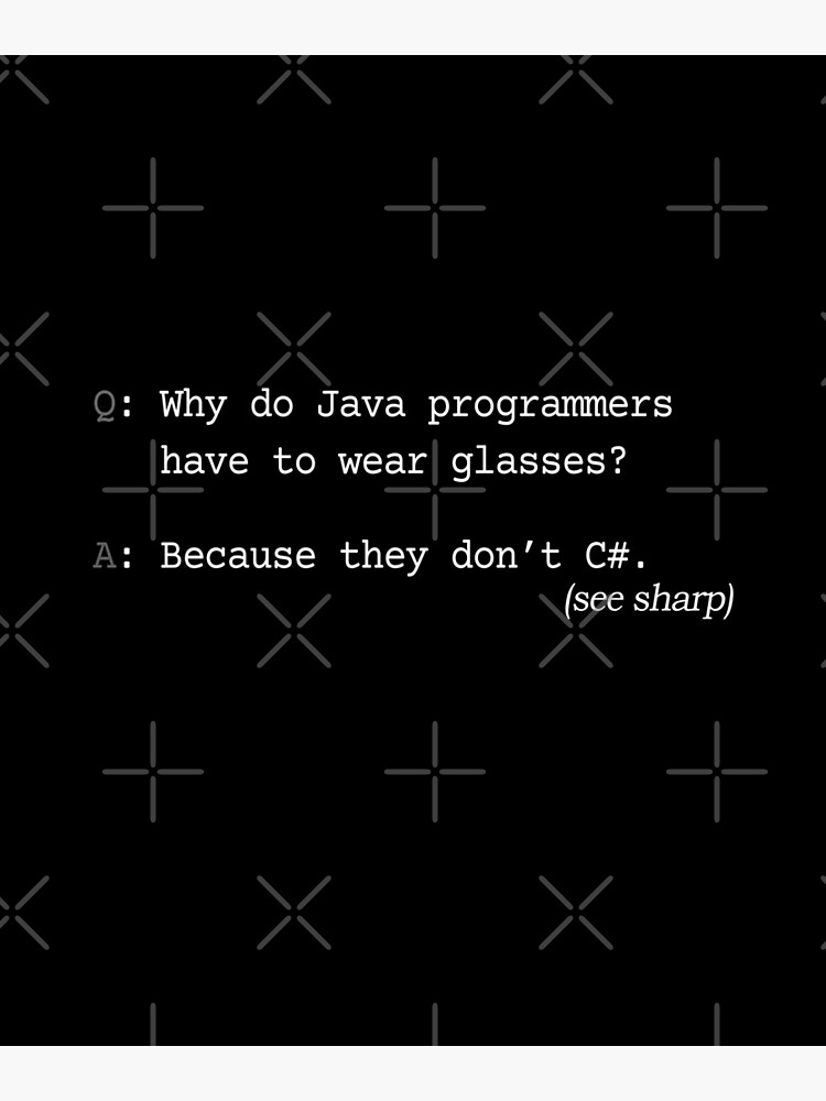 Póster «Divertidos programadores de Java y diseños de C #» de tipicool ...