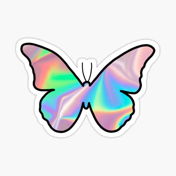 Download Holographic Butterfly Stickers | Redbubble