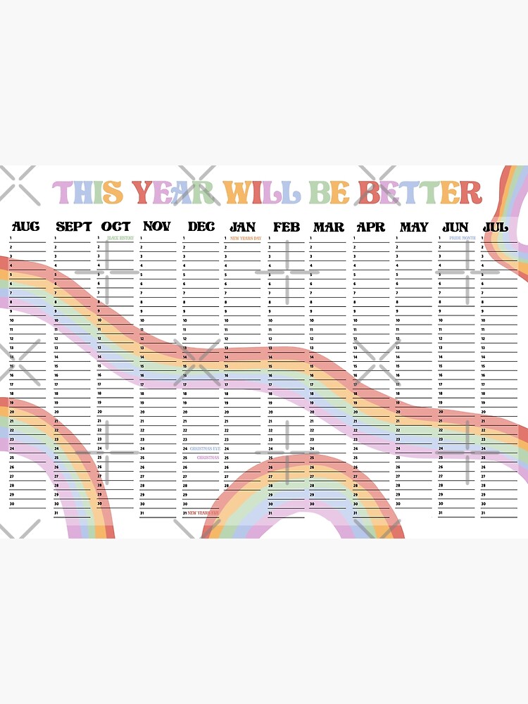 Academic year wall calendar Poster by canyounot Redbubble