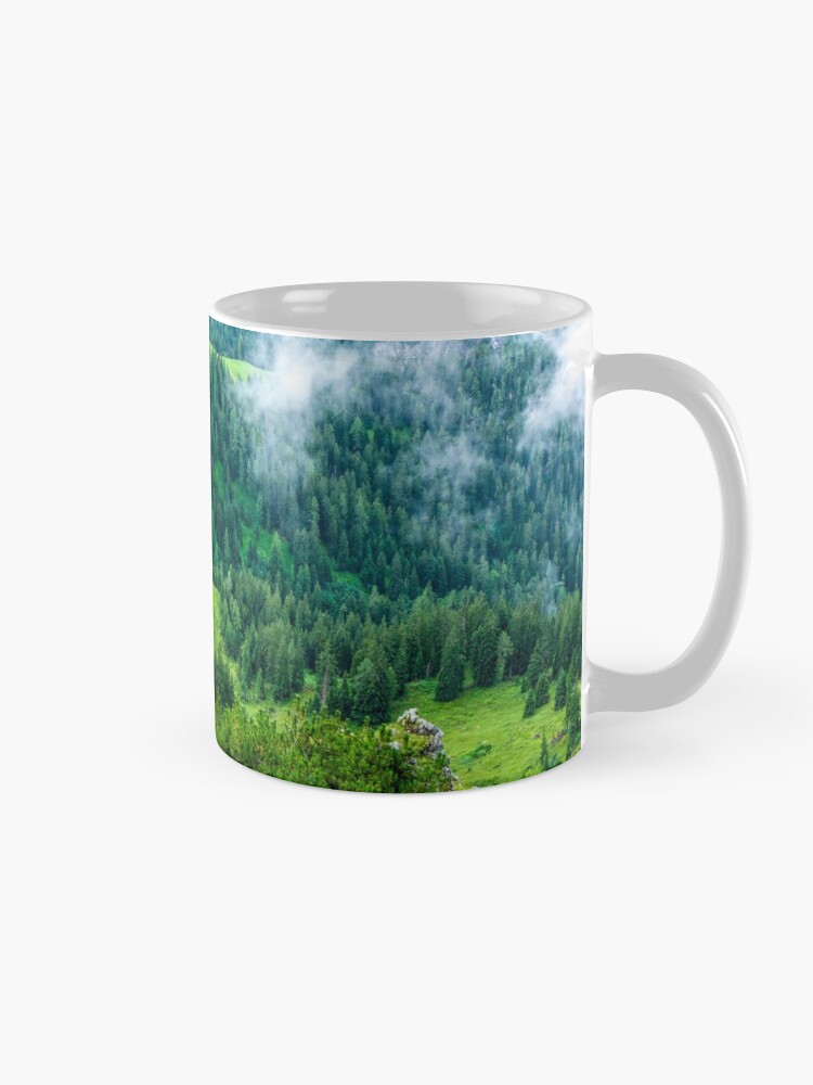 Forested Coffee Mug Art Print Wanderlust Wall Art Print Coffee