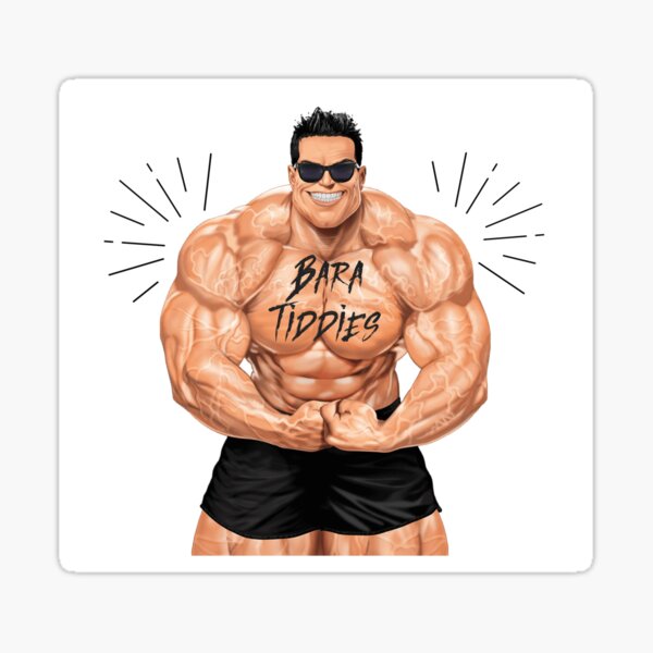 Artikel-Vorschau von Bara Tiddies Bodybuilder Maske, T-Shirt und Aufkleber, designt und verkauft von EmyLotus.