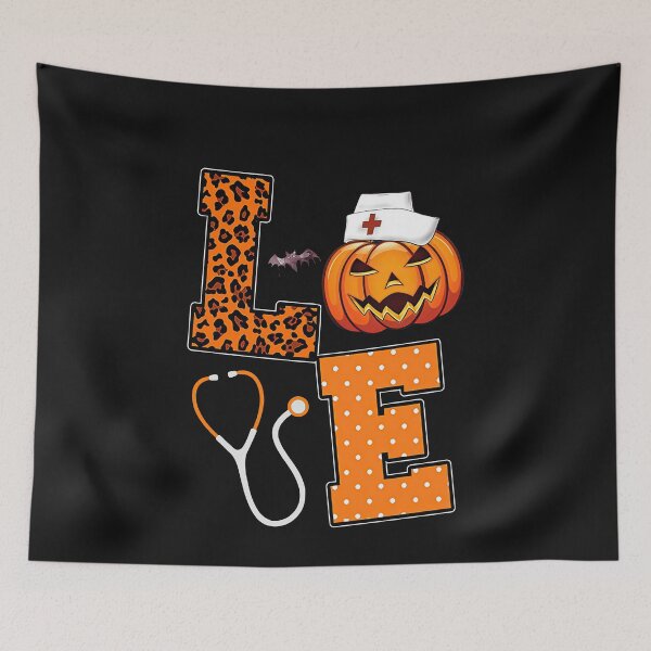 Item preview, Nurse Love Halloween Pumpkin Leopard designed and sold by BrucesAlexander.