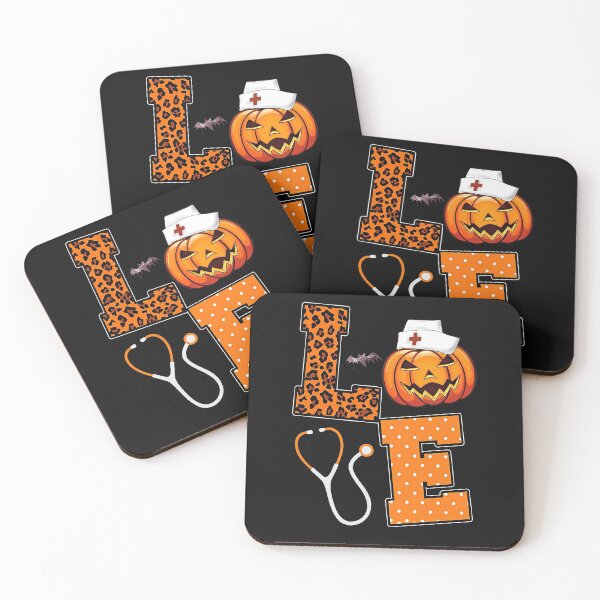 Item preview, Nurse Love Halloween Pumpkin Leopard designed and sold by BrucesAlexander.