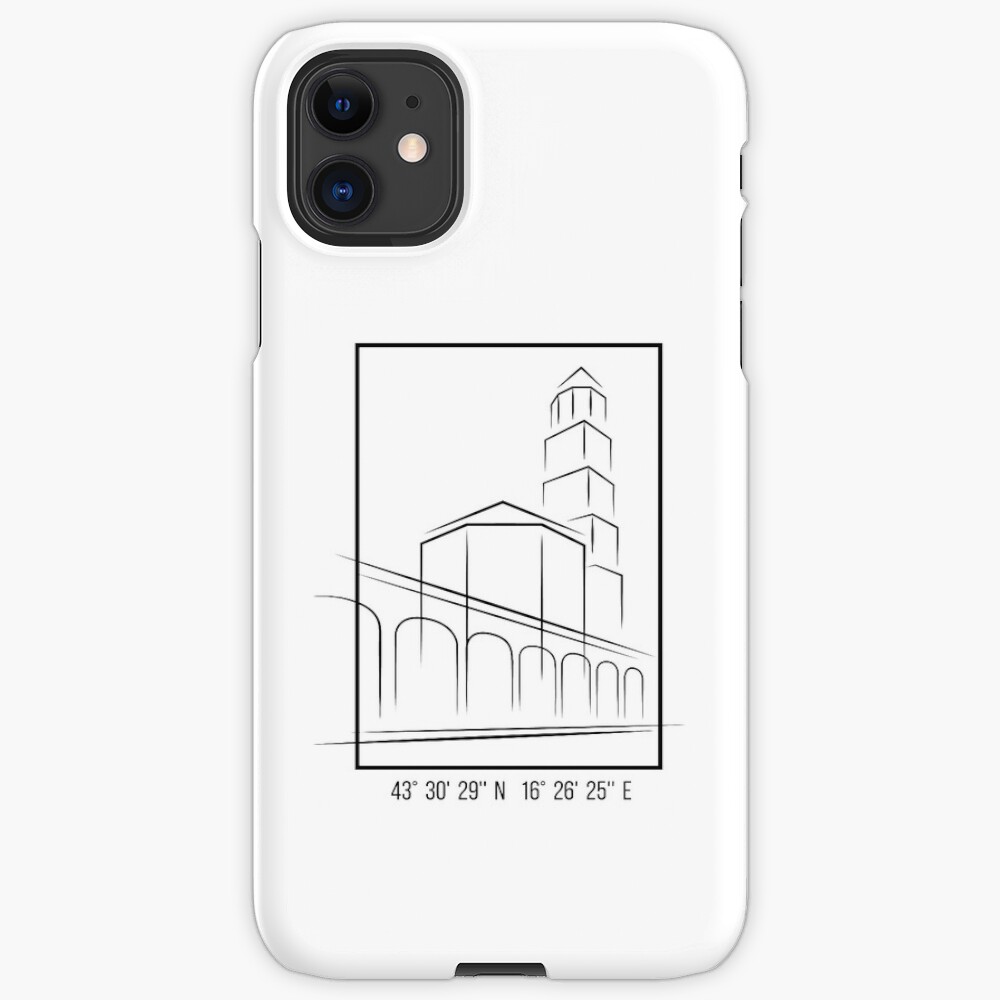 SIMPLE CITY DRAWING | SPLIT, CROATIA iPhone Case & Cover