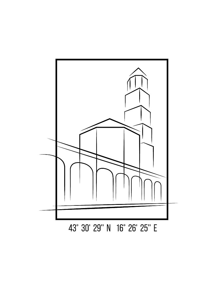 SIMPLE CITY DRAWING | SPLIT, CROATIA by ilcroatia