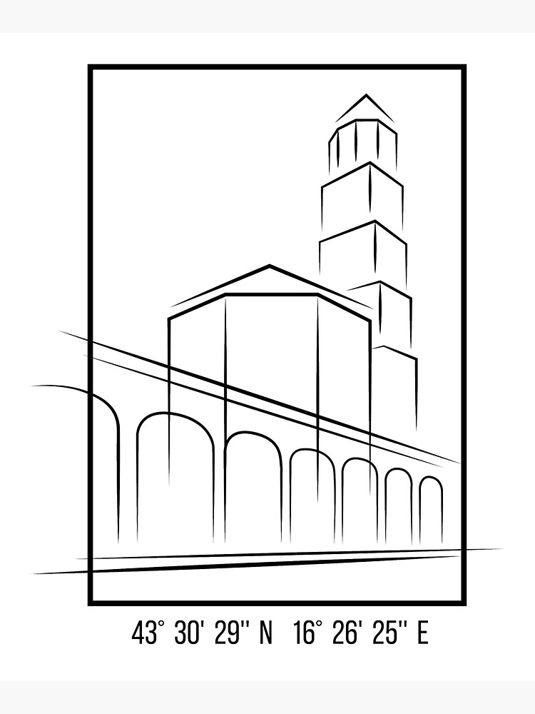SIMPLE CITY DRAWING | SPLIT, CROATIA by ilcroatia