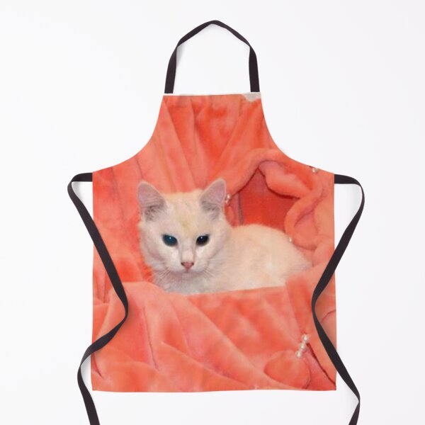 Item preview, RAISSA KAHINA 1 Queen of the Berbers white cat blanket pink orange cute sweet portrait photo designed and sold by dragonemma.