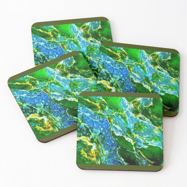 Item preview, Blue/Green Kyanite Palm Stone closeup pattern designed and sold by colouroz.