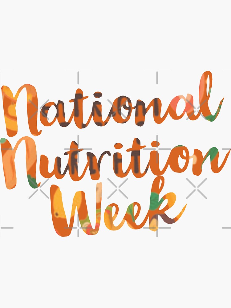 "National Nutrition Week" Sticker for Sale by Mahe2325 Redbubble