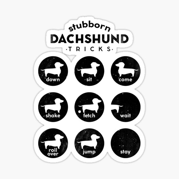 Item preview, Stubborn Dachshund Tricks Chart designed and sold by Reiyankhairina.