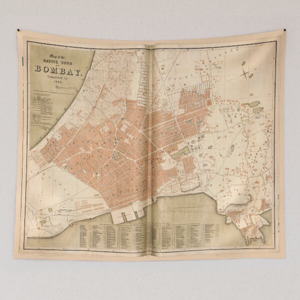 Item preview, Map of Mumbai (Bombay), India (1855) designed and sold by allhistory.