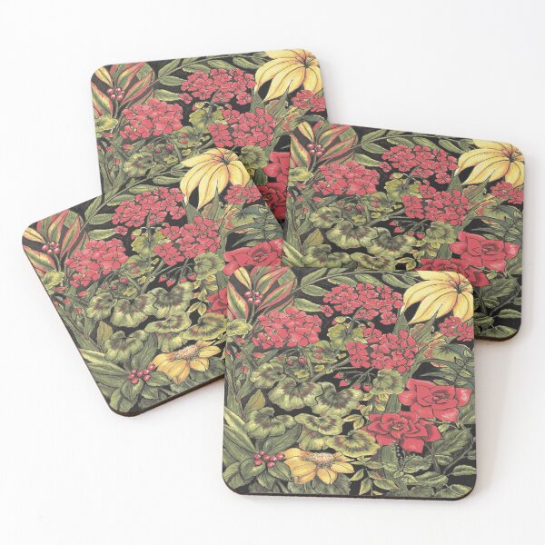 Item preview, Flowers and Foliage Red, Yellow and Green designed and sold by AngeC-Art.
