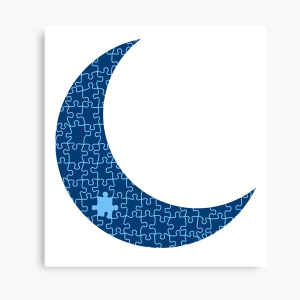 Jigsaw Moon Canvas Print