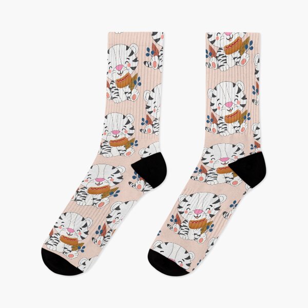 Item preview,  White bengal tiger eating hot dog/baby big cat in beautiful garden  designed and sold by SGS-.