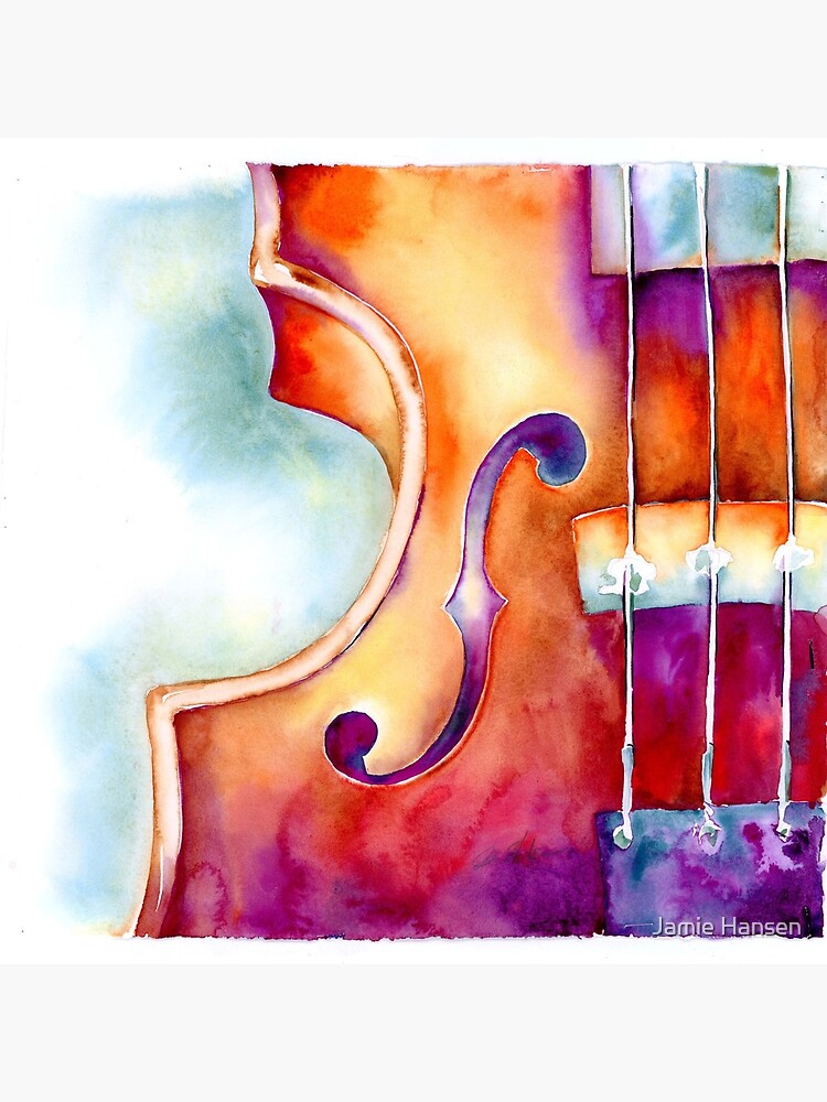 Thumbnail 5 of 5, Acrylic Block, Colorful Violin designed and sold by jamiehansenart.