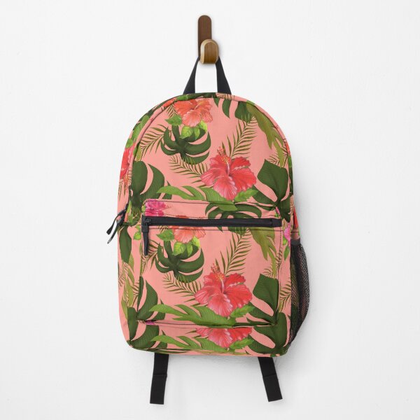 Artikelvorschau, Tropisches Pfirsich-Rosa mit Blumen entworfen und verkauft von newburyboutique.