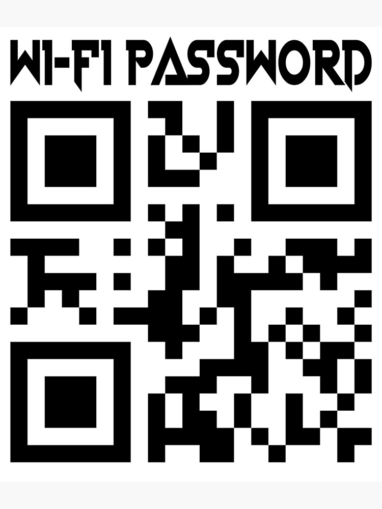 Qr Code Wi Fi Password 12345678 Art Print By Livity Redbubble