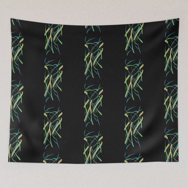 Item preview, Yellow, Blue & Green Strokes (Hand drawn Pattern) designed and sold by CookieKreationz.