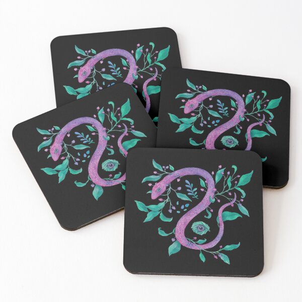 Item preview, Neon snake - watercolour illustration designed and sold by adrstefanska.