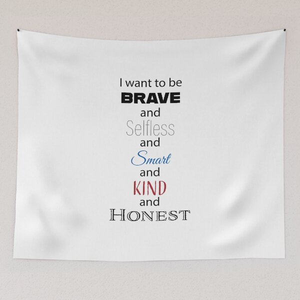 Item preview, Tobias Divergent Quote - I want to be brave and selfless and smart and kind and honest designed and sold by BridgetLynnC.