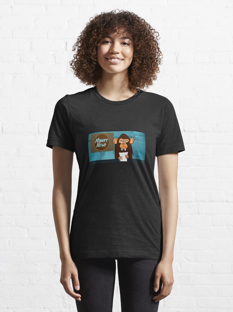 Alternate view of Monkey News Essential T-Shirt