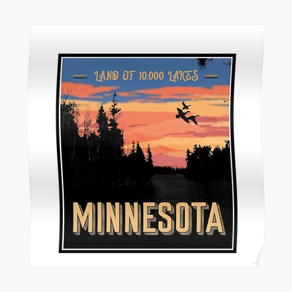 Land of 10,000 Lakes, Minnesota Poster