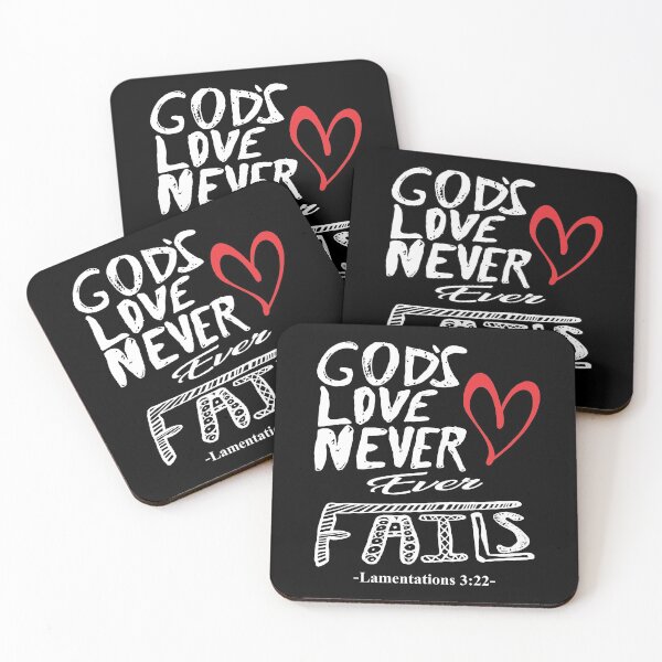 Item preview, God's Love Never Fail Bible Saying designed and sold by Wokeness.