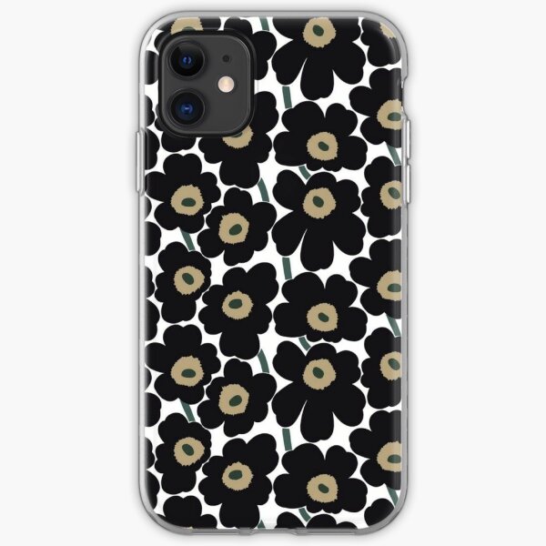 Marimekko black design iPhone Soft Case