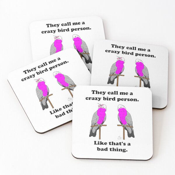 Item preview, Crazy Bird Person with Galah Cockatoos designed and sold by Laughing Parrot Studio.
