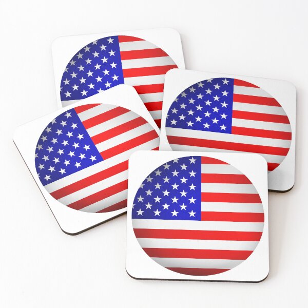 Item preview, Round USA flag sign designed and sold by Smaragdas.