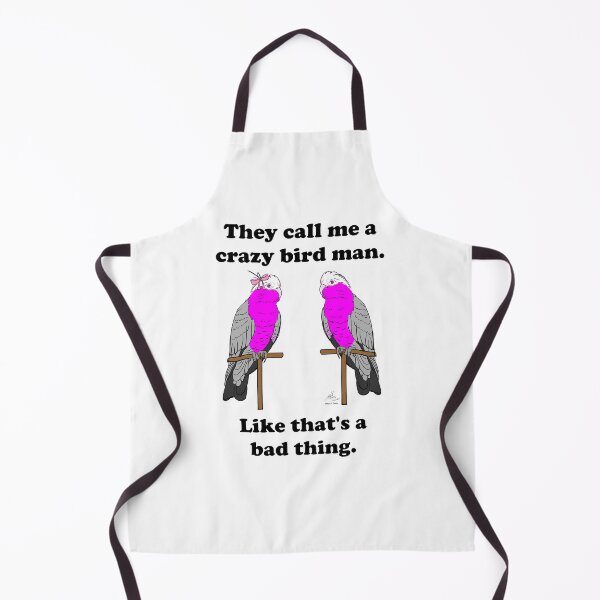 Item preview, Crazy Bird Man with Galah Cockatoos designed and sold by Laughing Parrot Studio.